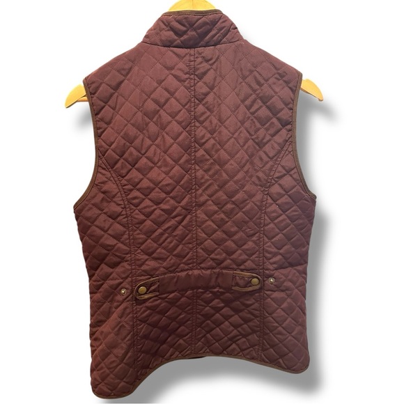 G.H. Bass & Co. Burgundy Quilted Vest with Stand-Up Collar - Picture 2 of 6